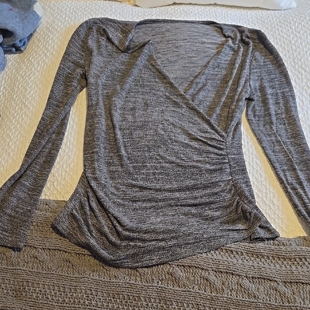 THREE Shirt Bundle Gray Long Sleeve Women's Tops